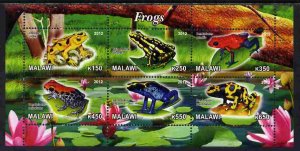MALAWI - 2012 - Frogs #2 - Perf 6v Sheet - MNH - Private Issue