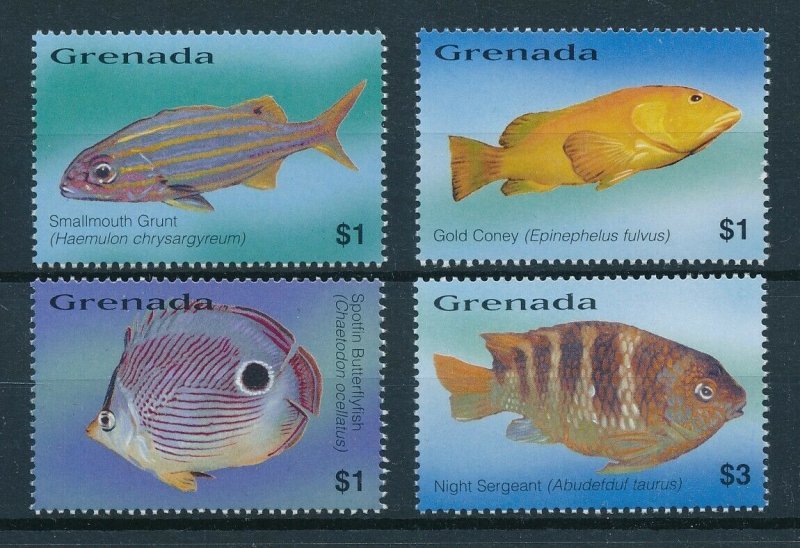 [109089] Grenada 2003 Marine life fish Butterflyfish  MNH