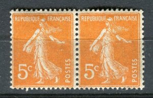 FRANCE; 1920 early Sower issue fine MINT MNH unmounted Shade of 5c. Pair