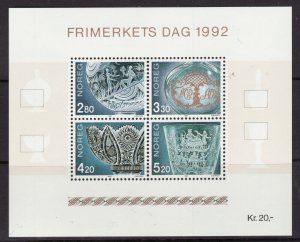 1992 Norway Sc #1028 s/s Decorated Vases and etc.. -  MNH Cv$10