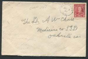 NEW BRUNSWICK SPLIT RING TOWN CANCEL COVER HAZELDEAN