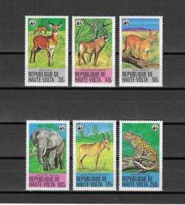 UPPER VOLTA 1979 WWF SG 528/33 MNH Cat £18.85