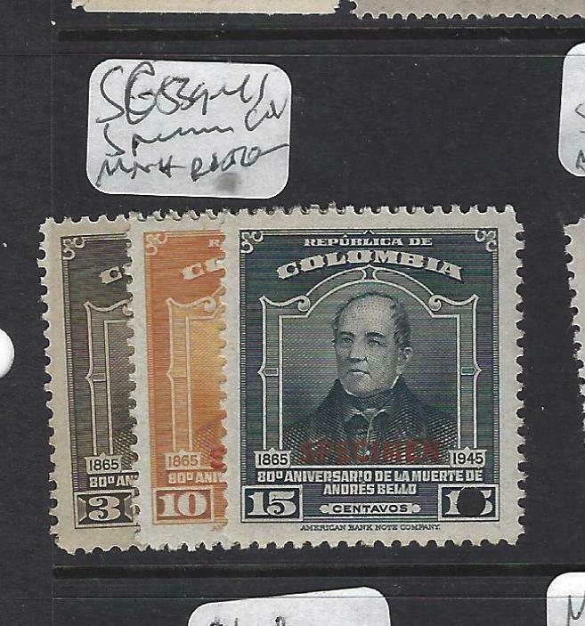 COLOMBIA  (PP2203B)   SC  539-541   SPECIMEN   MNH