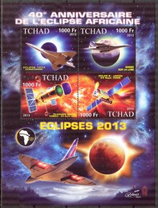 Chad 2013 Space 40 Years of The African Eclipse V Sheet MNH