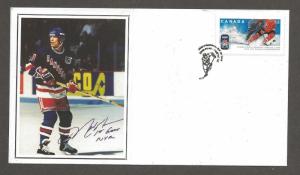 Canada Post Rangers Mark Messier Signed -Year 2008-HOCKEY FDC #2265