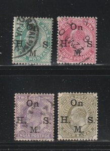 India O38-O41 U Overprints