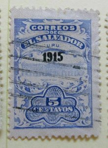 1915 A6P38F180 Salvador Optd 5c Used-