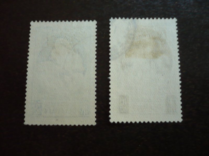 Stamps - France - Scott# B90-B91 - Used Set of 2 Stamps