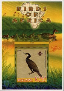 Malawi Birds of Africa Ducks Lake Angel Flora Souvenir Sheet Mint NH