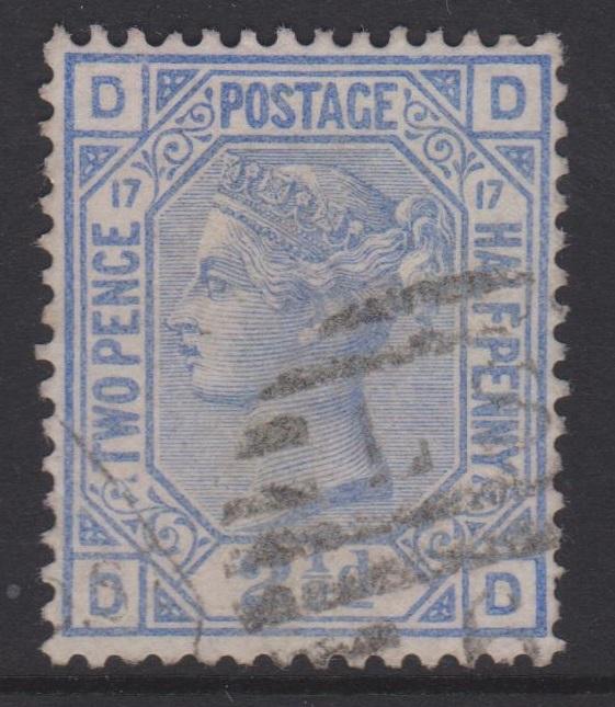 Great Britain QV Sc#68 Used Plate 17