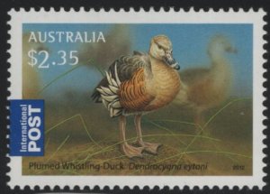 Australia 2012 MNH Sc 3665 $2.35 Plumed Whistling duck