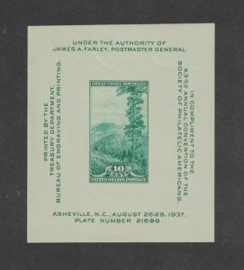 Scott 797 - Great Smokey Mountain. Souvenir Sheet Of 1.  MNH. OG.    #02 797