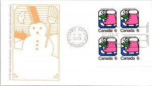 Canada 1973 FDC - 4 x 6c - Canada Post Office - Ottawa, Ont - J8883