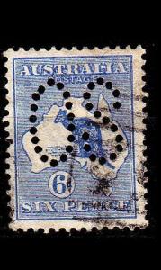 AUSTRALIEN AUSTRALIA [Dienst Lochung] MiNr 0008 I X ( O/used )