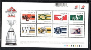 Canada Sc 2558 2012 Football Grey Cup CFL stamp sheet mint NH