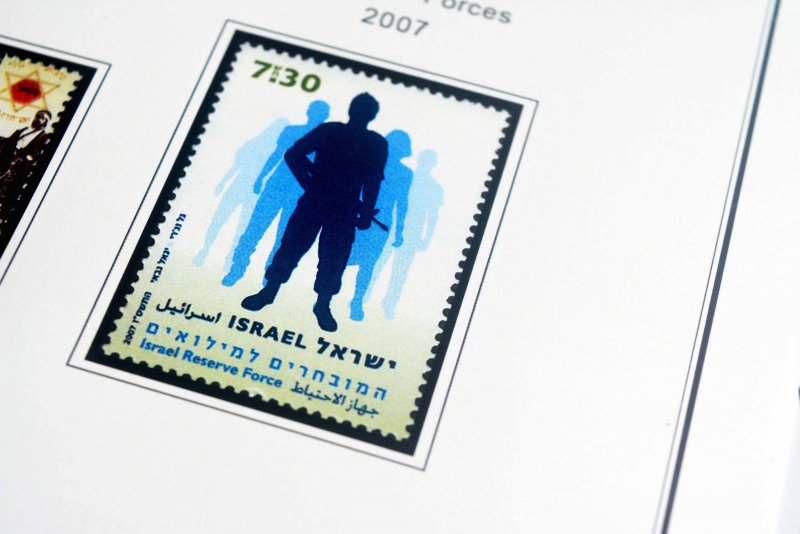 COLOR PRINTED ISRAEL 2000-2010 STAMP ALBUM PAGES (68 illustrated pages)