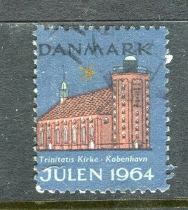 DENMARK; 1964 early Local Christmas Stamp fine used value