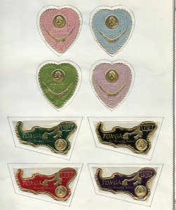 TONGA  SELECTION OF ODD SHAPED STAMPS AS SHOWN  MINT NEVER HINGED