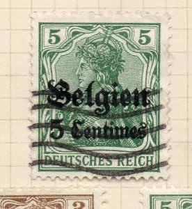 Belgium 1914-15 Early Issue Fine Used 5c. Optd Surcharged NW-184337