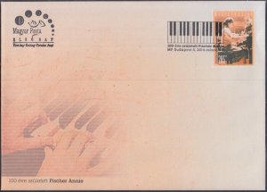 HUNGARY SC # 4309 FDC HONOURING HUNGARIAN JEWISH CLASSICAL PIANIST ANNIE FISCHER