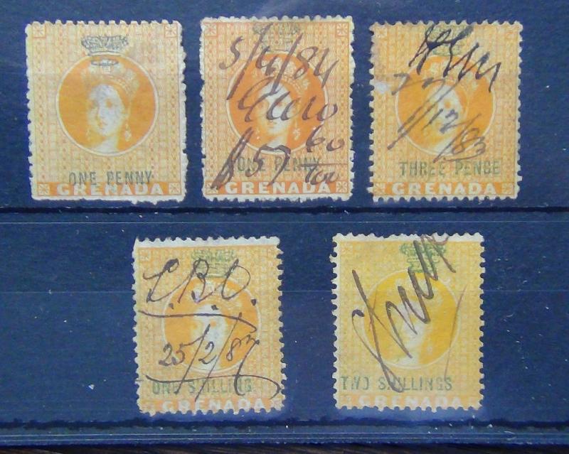 Grenada Revenue Stamps QV range to 2s Used