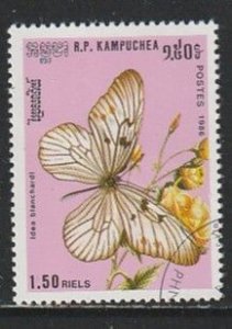 1986 Cambodia - Sc 695 - used VF - 1 single - Butterflies