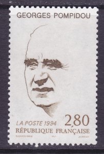 France 2416 MNH 1994 President Georges Pompidou Issue Very Fine