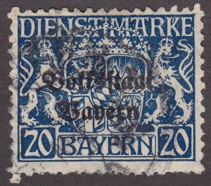 Bavaria O25  Coat of Arms O/P 1918