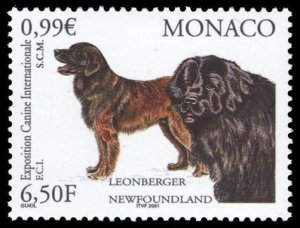 Monaco 2001 Dogs Scott #2202 Mint Never Hinged