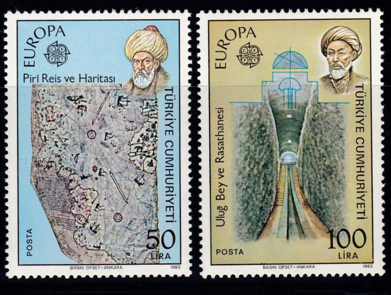 Turkey 1983 EUROPA Issue (2) Ancient Turkish Scientists  VF/NH(**)