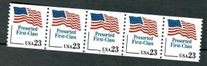 #2605 Presorted Flag #A111 MNH plate number coil PNC5