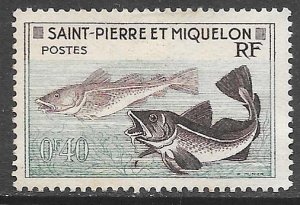 Saint Pierre & Miquelon 351: 40c Cod (Gadus morrhua), unused, NG, VF