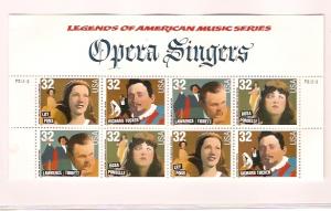 #3154-7 Opera Singers Plate Block Mint NH