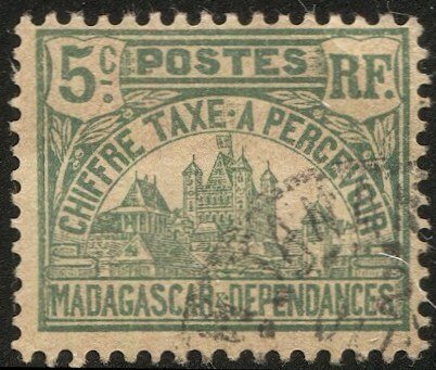 French Colonies - Madagascar 1908 Postage Due, Sc J10, 5c Used, F-VF