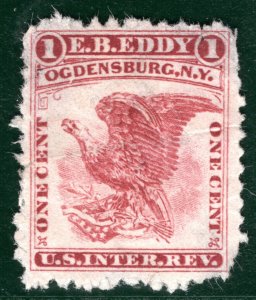 USA Official Local Stamp 1c INTERNAL REVENUE OGDENSBURG NY Mint MNG YOG141