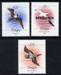 Tonga 1988 Marine Life (Birds) 3 values (7s, 42s & 57...