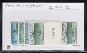 St Lucia 993-6 Shipwreck gutter pairs mnh