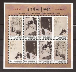 1997 Dominica - Sc1909 - MNH VF - Mini Sheet - Chinese Paintings