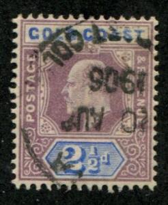 Gold Coast SC# 41 (SC#41) Edward VII 2-1/2d CDS Cancellation