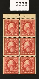 MOMEN: US STAMPS # 375a POS. A BOOKLET MINT OG LH $125 LOT #F 2338