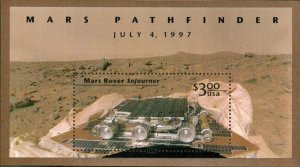 US: 1997 MARS PATHFINDER; Souvenir Sheet Sc 3178; $3.00 Face Value