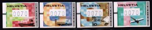 Switzerland 2001,#AT 11_14 MNH, Wending machine stamps