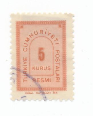 Turkey 1963 Scott o85 used - 5k, Numeral