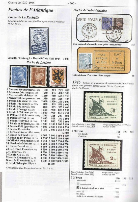 FRANCE 438 FESTUNG LORIENT OVERPRINT €2,250 SPINK/MAURY CV ZENSUR CDS SIGNED