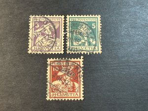 SWITZERLAND # B4-B6--USED----COMPLETE SET----SEMI-POSTAL----1916