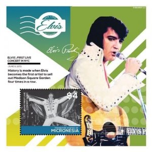 Micronesia 2014 - Elvis Presley Music - Souvenir Stamp Sheet - Scott #1120 - MNH