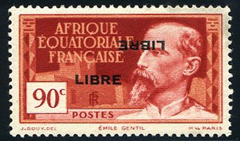 French Colonies, French Equatorial Africa YT114b Cat€130, 1940 90c red and ...