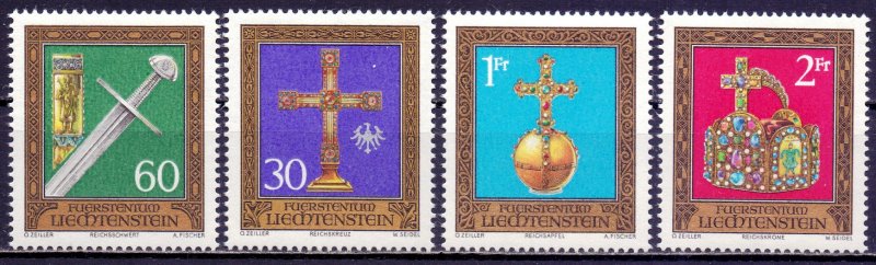 Liechtenstein. 1975. 625-28. attributes of power. MNH.