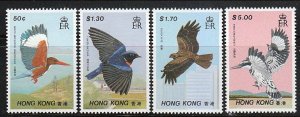 Hong Kong 1988 Sc 519-22 Birds MNH