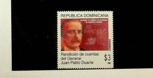 DOMINICAN REP. Sc 1325 NH ISSUE OF 1999 - GEN. DUARTE